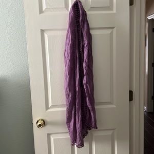Unique purple scarf with flair detail